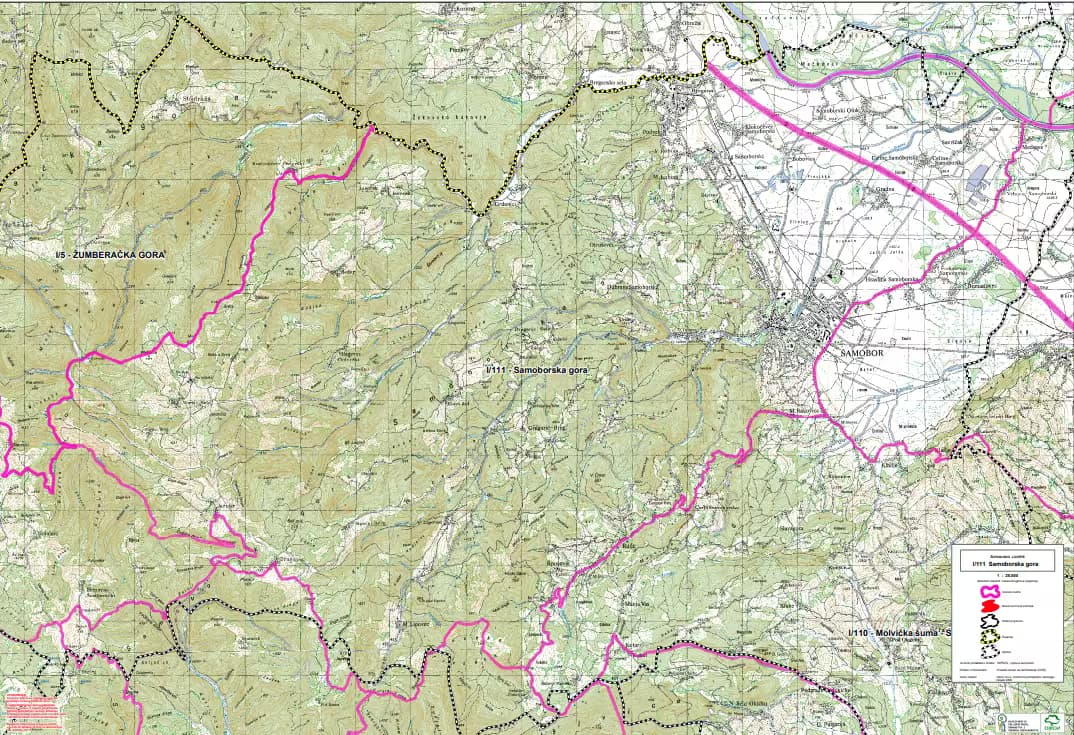 Karta lovišta Samoborska gora
